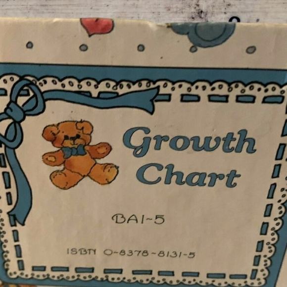 Vintage NIB Lucy Rigg Bears Hanging Child's Growth Chart 1985 C. R. Gibson USA - Picture 4 of 5